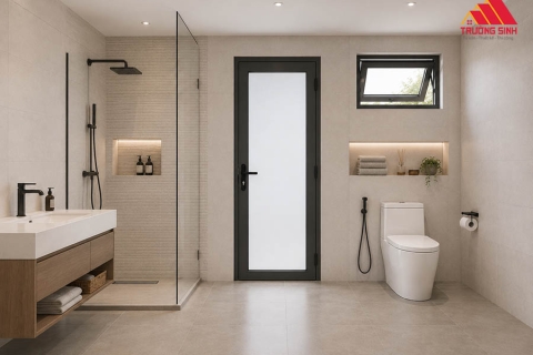 Top các mẫu cửa nhôm kính nhà vệ sinh đẹp, tinh tế 